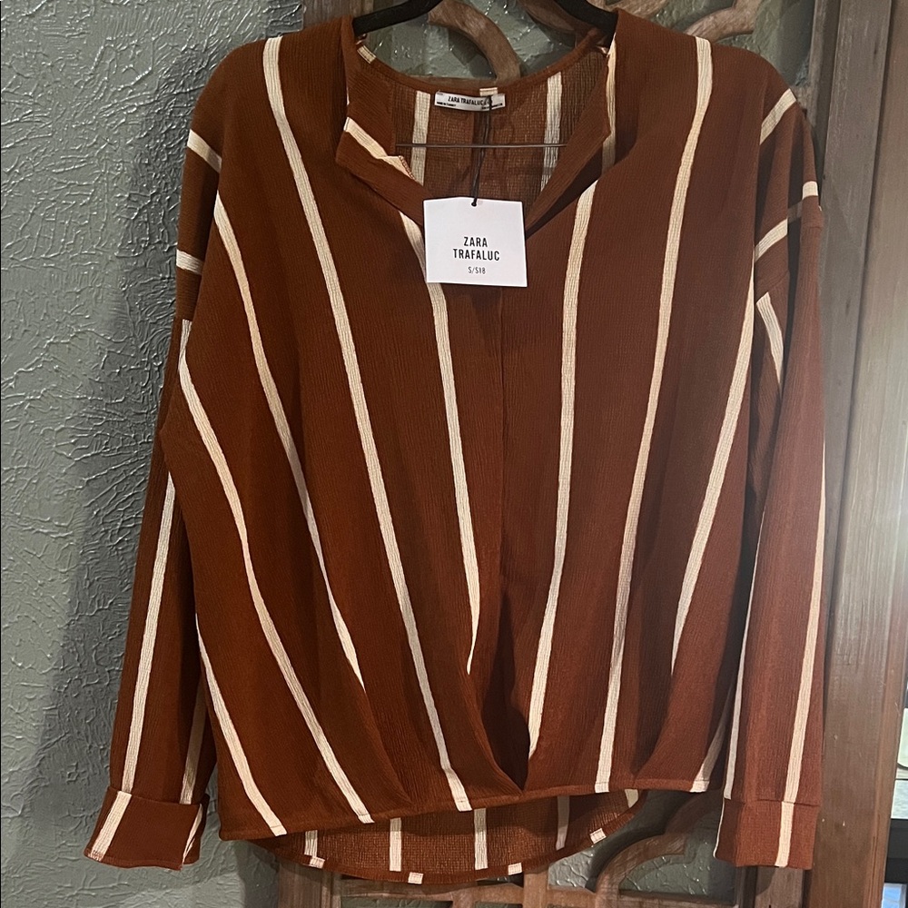 Zara Trafaluc NWT Striped Blouse